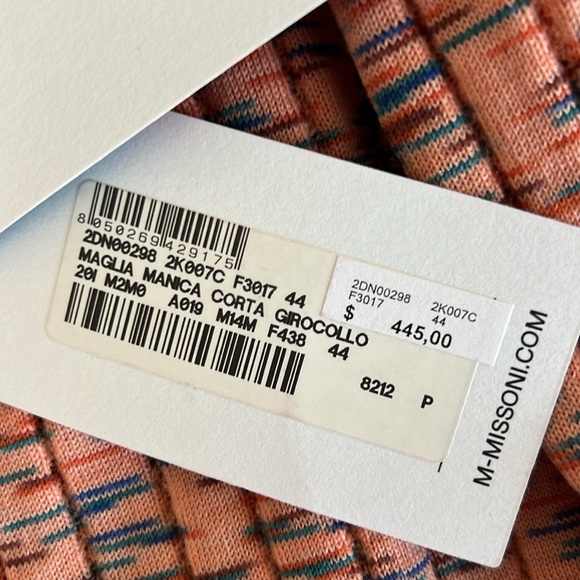 NWT Missoni Knit Short Sleeve - Picture 4 of 5